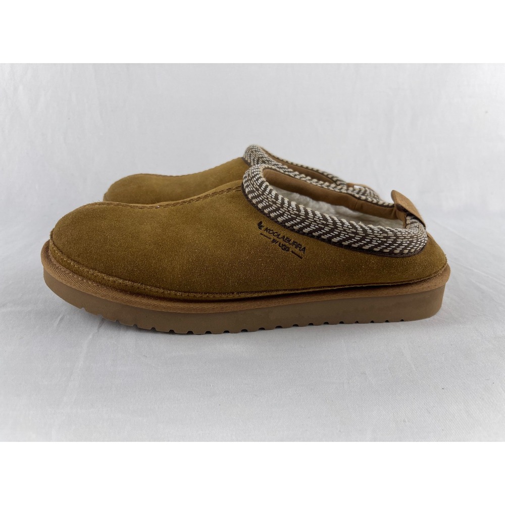 Koolaburra by UGG Burree Women 9 Chestnut Suede Faux Fur Slipper Mules Brown - Picture 3 of 9